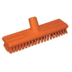 Vikan Extra Stiff Bristle Deck Scrub Brush Head, 2 X 11 Inch, Orange