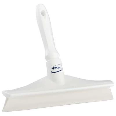 Vikan 10 Inch Single Blade Rubber Bench Squeegee With 6.5 Inch Handle, White 1 Vikan 10 Inch Single Blade Rubber Bench Squeegee With 6.5 Inch Handle, White