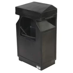 Forte Products Black Windshield Center, 39 Gal., 22 In. Overall Depth, 36 In. Height, 13 In. Width