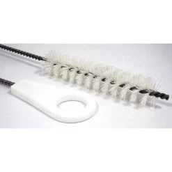 Pipe Brush: Nylon Bristles, Plastic Handle, 1 In Brush Dia., 5 In Brush Lg, White