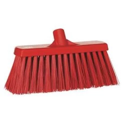 Vikan Stiff Bristle Heavy Duty Floor Broom Head, 3 X 12 Inch, Red