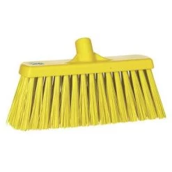 Vikan Stiff Bristle Heavy Duty Floor Broom Head, 3 X 12 Inch, Yellow