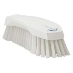 Vikan Stiff Bristle Hand Scrub Brush, 7.5 X 2.5 Inch, White