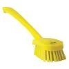 Vikan Stiff Bristle, Long Handled Scrub Brush, 2 X 16.5 Inch, Yellow