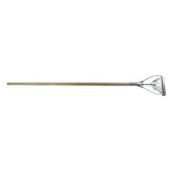 Michigan Brush Wet Mop Handle, Quick Change Mop Connection Type, Tan, Wood, 54" Handle Length