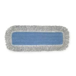 Rubbermaid Mop Pad: Microfiber, 18 In Frame Wd, Blue, Quick Change Connection