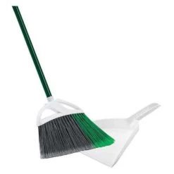 Libman Angle Broom W/Snap- On Dustpan,Pk4