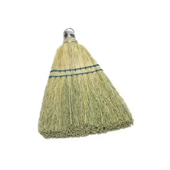 Rubbermaid Corn Broom: 8 In Sweep Face, Stiff, Natural, Yellow Bristle