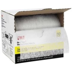 3M Dust Cloth: 8 In Lg, 6 In Wd, 30 Ft Roll Lg, 60 Sheets Per Roll, White, Easy Trap™