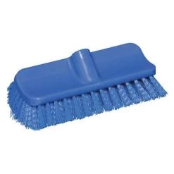 Wall Brush: Polypropylene Bristles, 10 13/32 In Brush Lg, 5 7/64 In Brush Wd, Blue