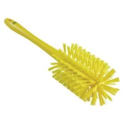 Vikan Extra Stiff Bristle Bottle Brush, 16.9 X 3.5 X 3.5 Inch, Yellow