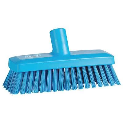 Vikan Stiff Bristle Compact Wall/Deck Scrub Brush Head, 9 X 3 Inch, Blue 1 Vikan Stiff Bristle Compact Wall/Deck Scrub Brush Head, 9 X 3 Inch, Blue