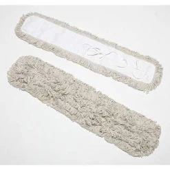 Ability One Dust Mop: Cotton, 36 In Lg, Launderable, 5 In Dp, Looped End