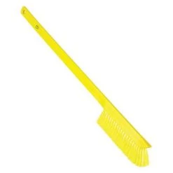 Vikan Ultra Slim, Long Handled Cleaning Scrub Brush, .6 X 23.6 Inch, Yellow