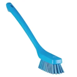 Vikan Narrow Head, Long Handled Scrub Brush, 16.5 Inch, Blue