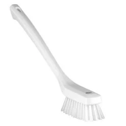 Vikan Narrow Head, Long Handled Scrub Brush, 16.5 Inch, White