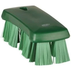 Vikan Stiff Bristle, Wide Flared Hand Scrub Brush, 6.9 X 2 Inch, Green