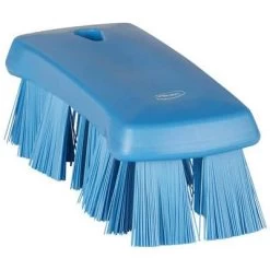 Vikan Stiff Bristle, Wide Flared Hand Scrub Brush, 6.9 X 2 Inch, Blue