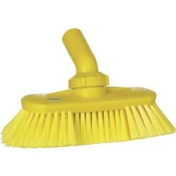 Vikan Super Soft Bristle, Angle Wall Scrub Brush Head, 3 X 8 Inch, Yellow