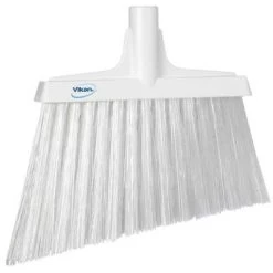 Vikan Stiff Bristle, 4.5-6 Inch Angle Cut Upright Broom Head, White