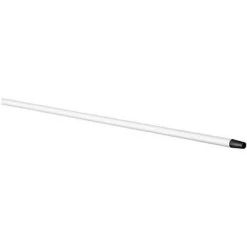 Tough Guy Broom Handle: 60 In Broom Handle L, Tapered, White, Fiberglass, Plastic