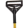 Tough Guy Wet Mop Handle, T-Bar Head Mop Connection Type, Yellow, Fiberglass, 63" Handle Length