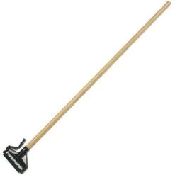 Ability One Wet Mop Handle, Side Gate Mop Connection Type, Natural, Wood, 57" Handle Length