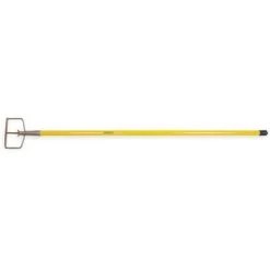 Ampco Non-Sparking Mop Holder, Clamp Mop Connection Type, Yellow, Aluminum, 9" Handle Length