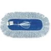 Tough Guy Mop Pad: Nylon, 18 In Frame Wd, White, Quick Change Mop Connection, Launderable, No Handle