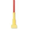 Tough Guy Wet Mop Handle, Jaw Mop Connection Type, Red, Fiberglass, 60" Handle Length