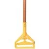 Tough Guy Wet Mop Handle, Side Gate Mop Connection Type, Blue, Wood, 60" Handle Length
