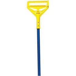 Tough Guy Wet Mop Handle, Side Gate Mop Connection Type, Blue, Fiberglass, 60" Handle Length