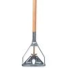 Tough Guy Wet Mop Handle, Janitor Wing Nut Mop Connection Type, Natural, Wood, 60" Handle Length