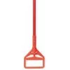 Tough Guy Wet Mop Handle, Janitor Wing Nut Mop Connection Type, Orange, Fiberglass, 60" Handle Length