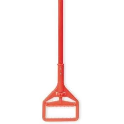 Tough Guy Wet Mop Handle, Janitor Wing Nut Mop Connection Type, Orange, Fiberglass, 60" Handle Length