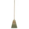 Tough Guy Corn Broom: 11 In Sweep Face, Medium/Stiff Combo, Natural, Tan Bristle, 17 In Bristle Lg