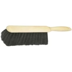 Ability One Bench Brush: Medium, Horsehair/Tampico Bristle, 13 In Handle Lg, 8 In Brush Lg, Black
