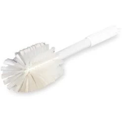 Bottle Brush: Polyester Bristles, Plastic Handle, 4 In Brush Lg, 8 In Handle Lg, White