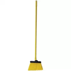 Tough Guy 48" Heavy-Duty Angle Broom With Synthetic, Yellow Bristles