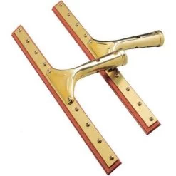 Ability One 10"W Straight Double Rubber Window Squeegee Without Handle, Red