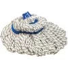 Quickie Wet Mop: Microfiber, 12.8 Oz. Dry Wt, Universal Headband Size, Blue, Quick Change Connection