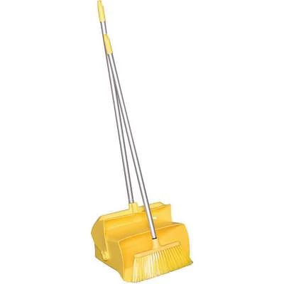 Remco Lobby Broom And Dust Pan: 37 In Broom Handle Lg, Polyester, Yellow Bristle, Yellow Dust Pan 1 Remco Lobby Broom And Dust Pan: 37 In Broom Handle Lg, Polyester, Yellow Bristle, Yellow Dust Pan