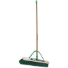 Quickie 60" Medium-Duty Push Broom For Rough And Semi-Smooth Floors; Synthetic, Green Bristles