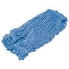 Rubbermaid Wet Mop: Synthetic, 18 Oz. Dry Wt, 1 In Headband Size, Blue