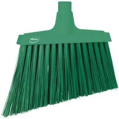 Vikan Stiff Bristle, 4.5-6 Inch Angle Cut Upright Broom Head, Green
