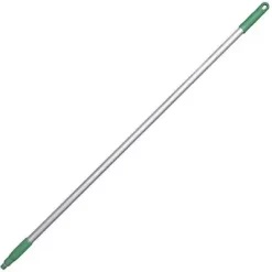 Tough Guy Color Coded Handle: 49 57/64 In Broom Handle L, Acme Thread, Green, Aluminum