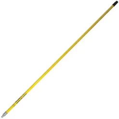 Carrand Handle: 71 In Broom Handle L, Acme Thread, Yellow, Fiberglass, Polypropylene