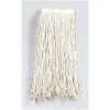 Ability One Wet Mop: Cotton, 20 Oz Dry Wt, White, Quick Change Connection, Launderable, Cut Mop End