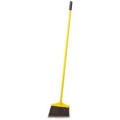 Rubbermaid 46-7/8" Angle Broom With Synthetic, Gray Bristles