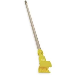 Rubbermaid Wet Mop Handle, Clamp Mop Connection Type, Gray, Aluminum, 60" Handle Length